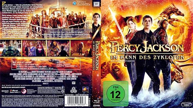 Percy Jackson Im Bann des Zyklopen Sea of Monsters german blu ray cover