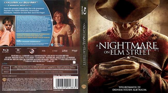 A Nightmare on Elm Street Steve Jablonsky Michael Bay german blu ray cover