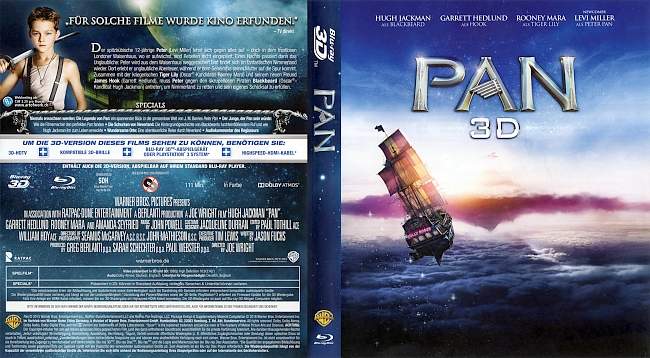 Pan 3D John Powell german blu ray cover