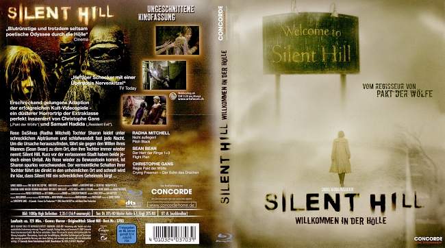 Silent Hill Christophe Gans german blu ray cover