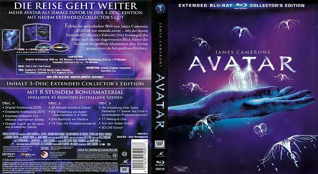 Avatar blu ray cover german