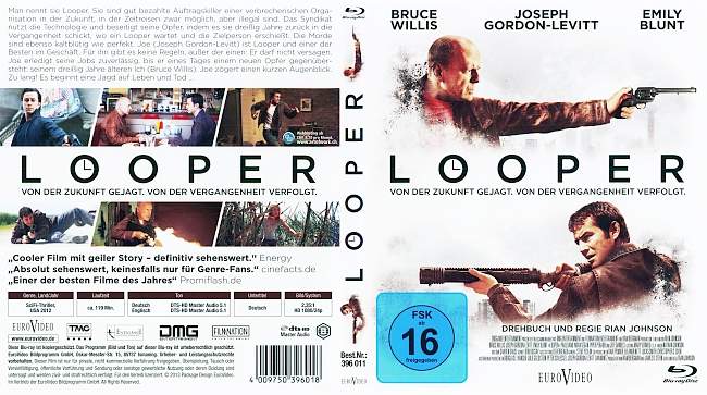 Looper Bruce Willis german blu ray cover