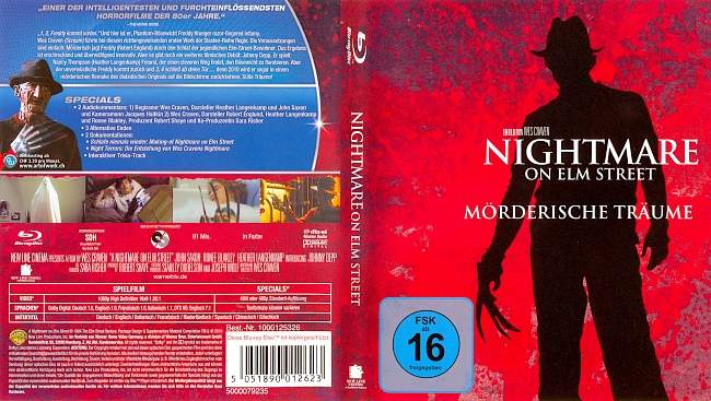 Nightmare on Elm Street 1984 german blu ray cover