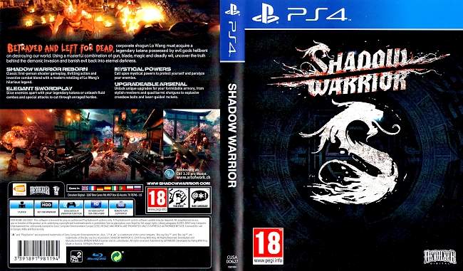 Shadow Warrior PS4 german ps4 cover