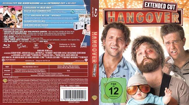 Hangover 1 Extended Cut german blu ray cover