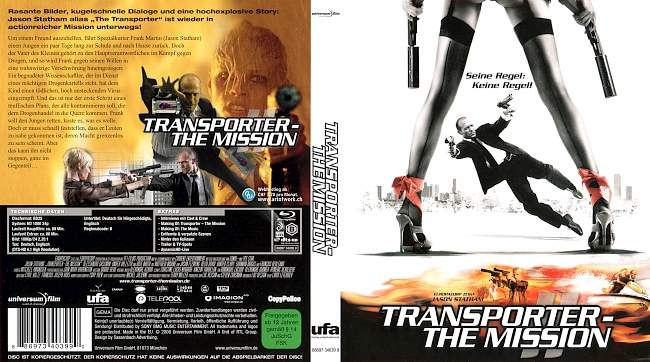 The Transporter 2 The Mission german blu ray cover