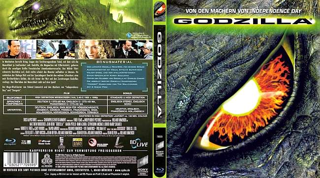 Godzilla Roland Emmerich german blu ray cover