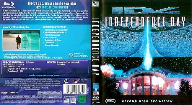 Independence Day Roland Emmerich german blu ray cover