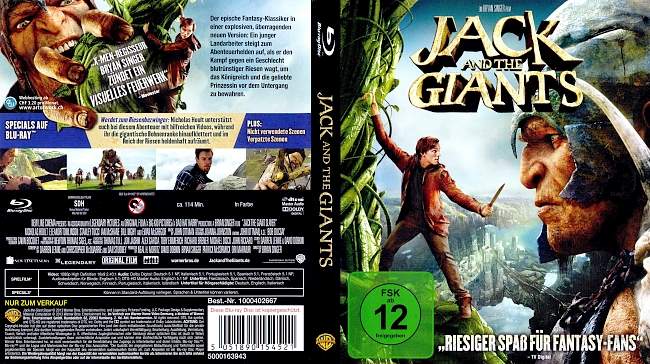 Jack and the Giants Bryan Singer german blu ray cover