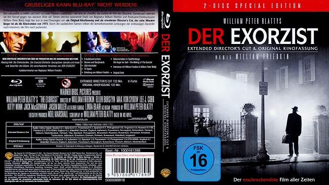 Der Exorzist 1973 2000 Extended Directors Cut Original Kinofassung german blu ray cover
