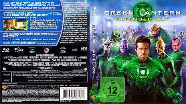 Green Lantern Extended Cut german blu ray cover