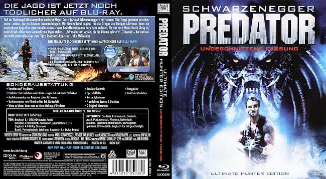 Predator Ultimate Hunter Edition german blu ray cover