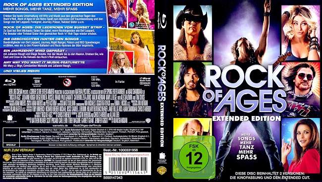 Rock of Ages Extended Edition german blu ray cover