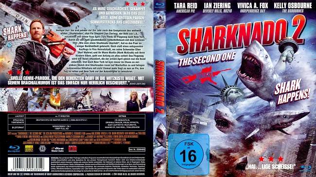 Sharknado 2 The Second One Shark Happens german blu ray cover