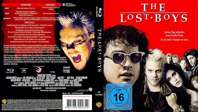 The Lost Boys Kiefer Sutherland Joel Schumacher german blu ray cover