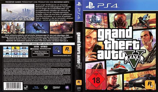 GTA V Grand Theft Auto V Deutsch german ps4 cover