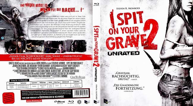 I Spit on your Grave 2 Unrated german blu ray cover
