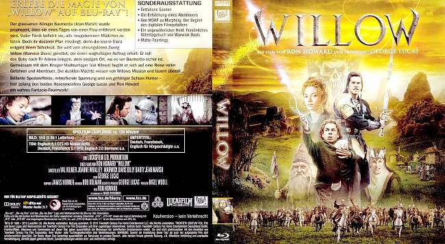 Willow George Lucas Ron Howard James Horner german blu ray cover