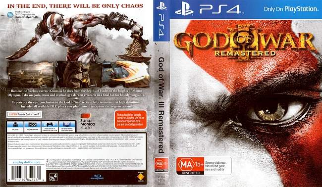 God of War 3 Remastered german ps4 cover
