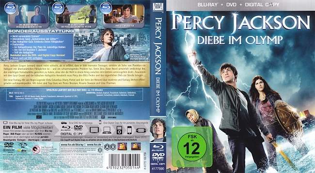 Percy Jackson Diebe im Olymp german blu ray cover