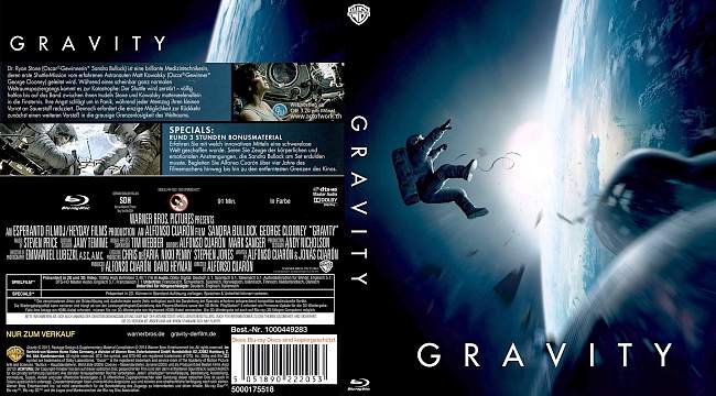 Gravity german blu ray cover