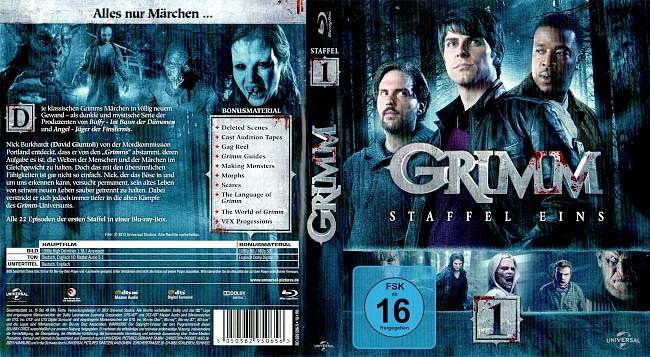 Grimm Staffel 1 S01 german blu ray cover
