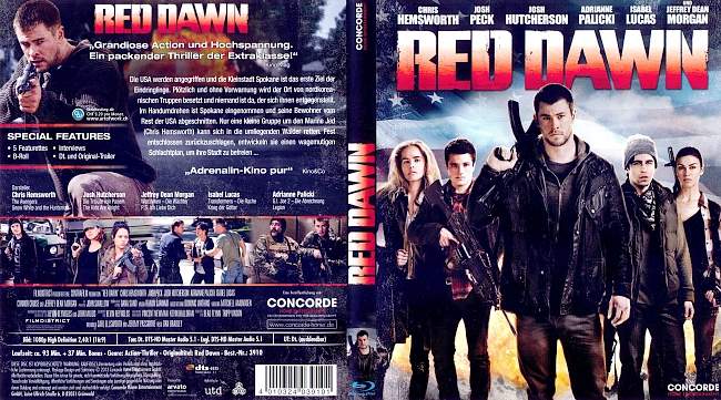 Red Dawn german blu ray cover