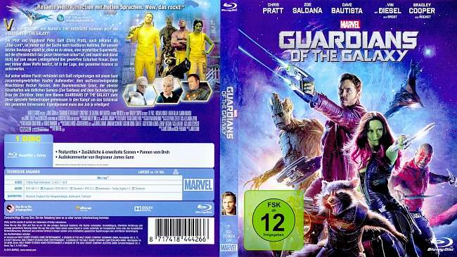 Guardians of the Galaxy german blu ray cover
