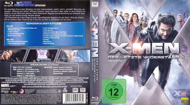 X Men 3 Der letzte Widerstand The Last Stand german blu ray cover