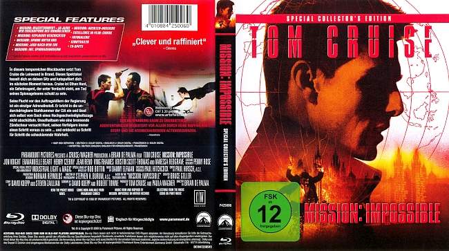 Mission Impossible 1 german blu ray cover