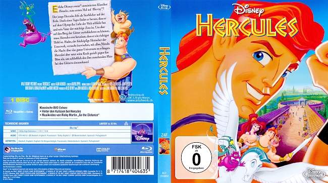 Hercules Disney german blu ray cover