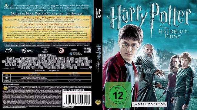 Harry Potter und der Halbblut Prinz german blu ray cover