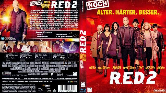 RED2 R E D 2 Noch Alter Harter Besser german blu ray cover