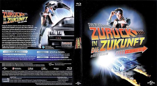 Zurueck in die Zukunft Collection Trilogie german blu ray cover