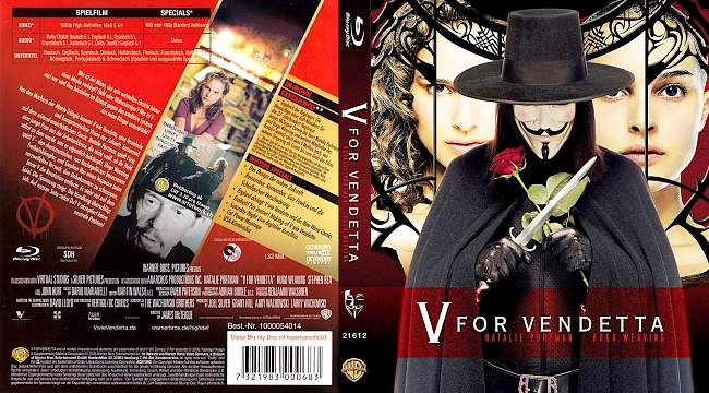 V wie Vendetta Hugo Weaving german blu ray cover