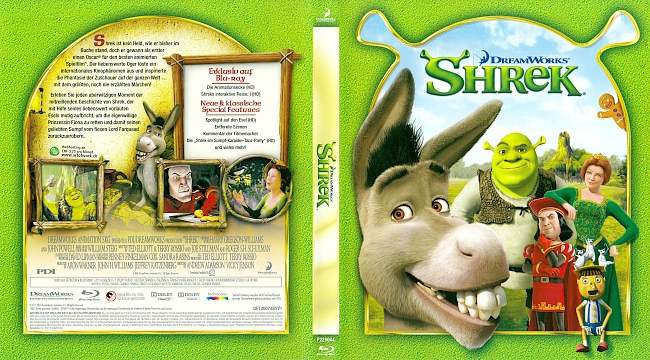 Shrek 1 Dreamworks german blu ray cover