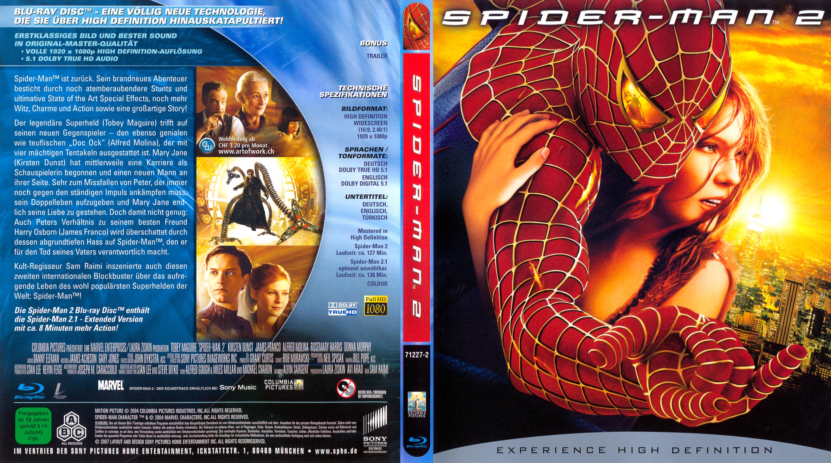 Spider Man 2 German Blu Ray Cover German Dvd Covers