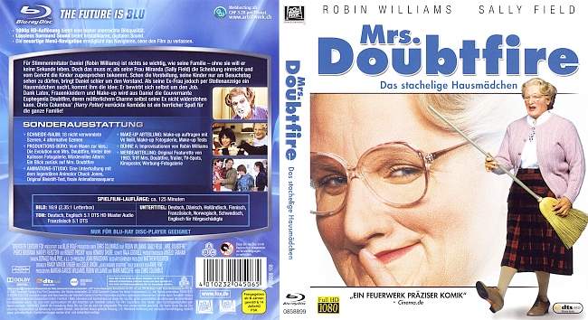 Mrs Doubtfire german blu ray cover
