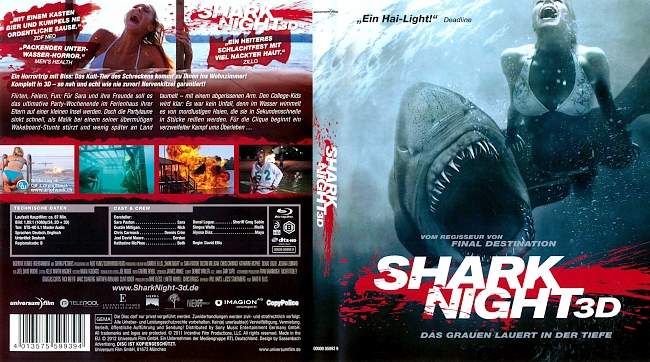 Shark Night 3D Das Grauen lauert in der Tiefe german blu ray cover