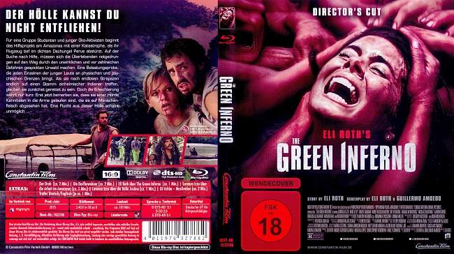 The Green Inferno Eli Roth german blu ray cover