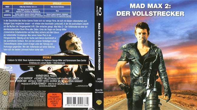 Mad Max 2 Der Vollstrecker german blu ray cover