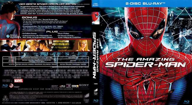 The Amazing Spider Man 1 Andrew Garfield german blu ray cover