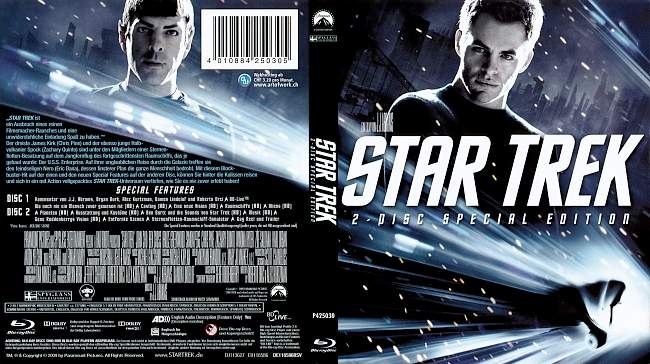 Star Trek J J Abrams 2009 german blu ray cover