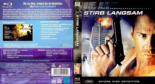 Stirb Langsam 1 Die Hard Bruce Willis german blu ray cover