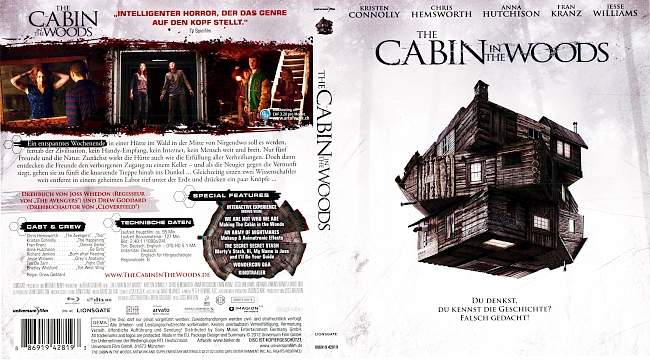 The Cabin in the Woods german blu ray cover