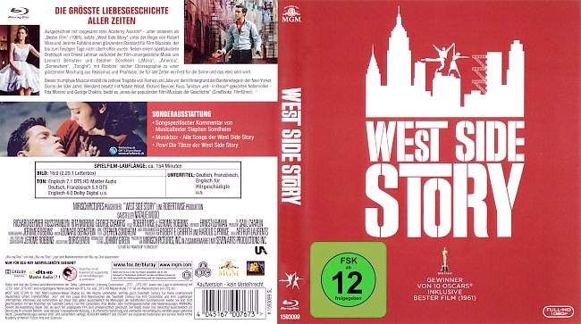 West Side Story german blu ray cover