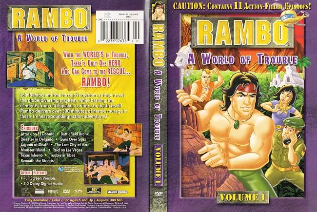 Rambo The Animated Series Cartoon Series A World of Trouble Season 1 S01 german dvd cover