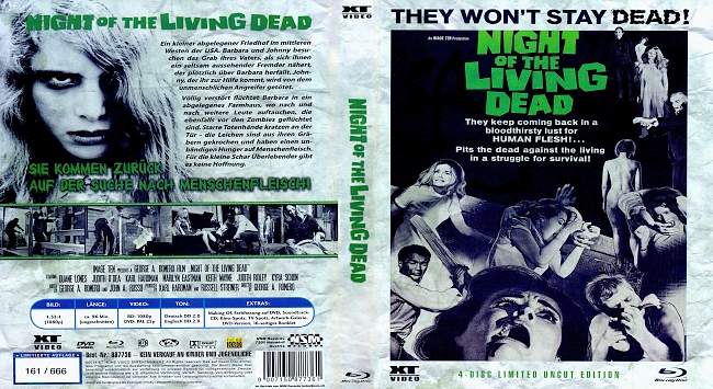 Night of the living Dead german blu ray cover
