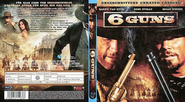 6 Guns german blu ray cover