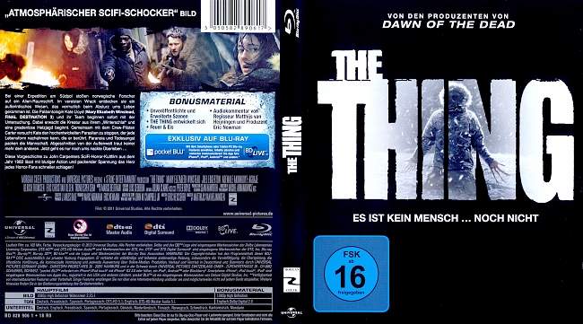 The Thing german blu ray cover